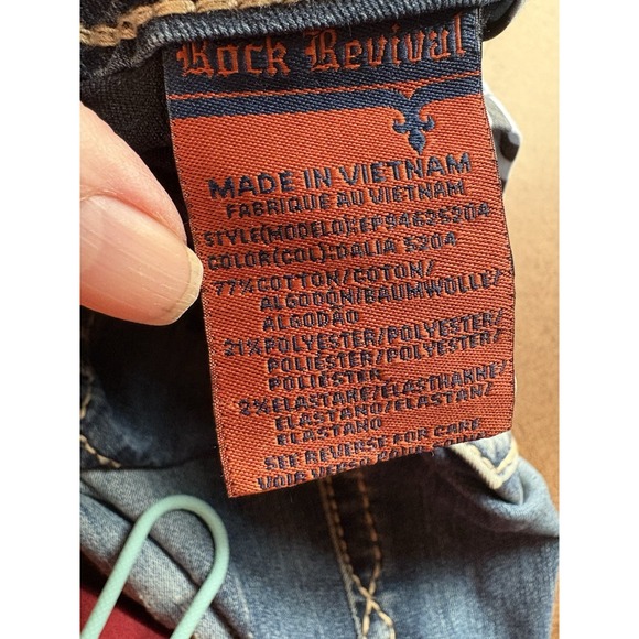 Rock Revival Distressed Skinny Jeans Women's 28x27 Dalia Mid Rise Grunge - Picture 4 of 14
